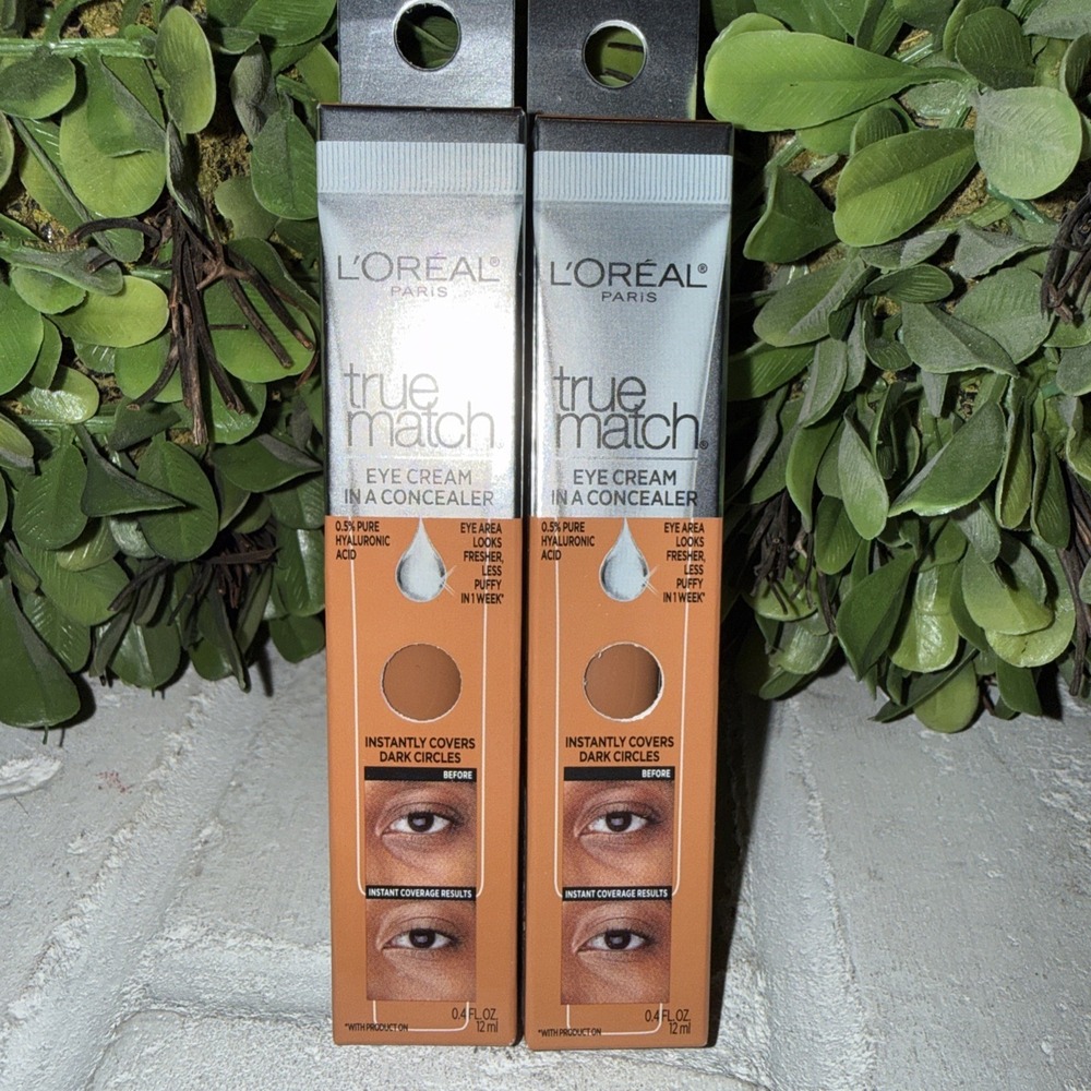 L'oreal True Match Eye Cream Concealer‎ New In Package W 7-8 Dark 2 Pack